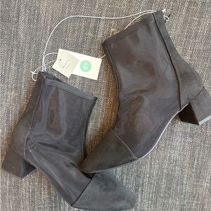 a new day Black Ankle Booties with Block Heel